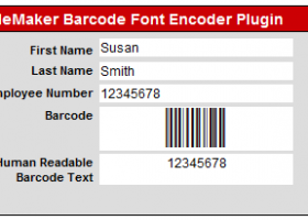 FileMaker Barcode Font Encoder Plugin screenshot