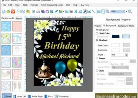Birthday Card Printing Software screenshot
