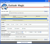 Outlook PST to DOCX File screenshot