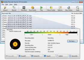 Golden Records Vinyl  to CD Converter screenshot