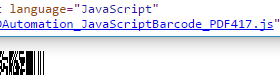 JavaScript PDF417 Generator screenshot