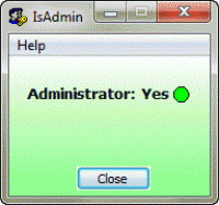 IsAdmin screenshot