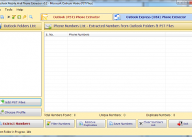 Outlook Mobile & Phone Number Extractor screenshot