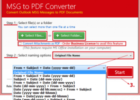 Outlook MSG File to PDF screenshot