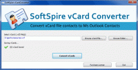 vCard to Microsoft Outlook screenshot