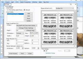 Business Barcode Label Maker Program screenshot