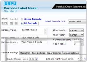 Barcode Printing Software screenshot