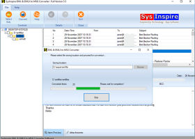 EML to MSG Converter screenshot