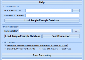 MS Access Tables To Paradox Converter Software screenshot