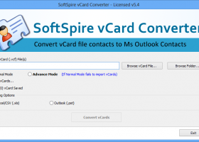 vCard files Converter screenshot