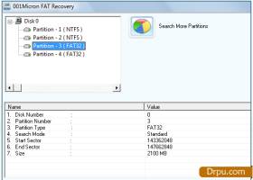 Windows FAT Data Salvage Software screenshot