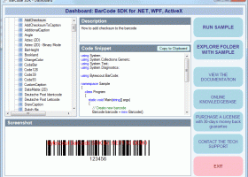 Bytescout BarCode Generator SDK screenshot