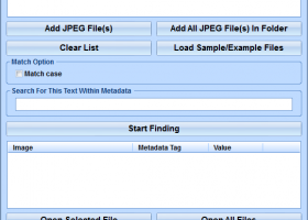 JPG Search Multiple Files By Metadata Software screenshot