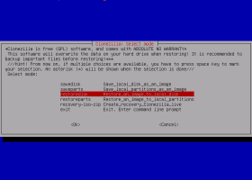 Clonezilla screenshot