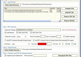 Advanced Bulk PDF Watermark Creator screenshot