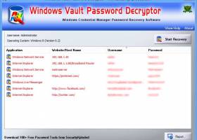 Password Decryptor of Windows Vault screenshot