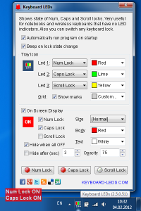 Keyboard LEDs screenshot