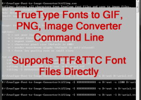 VeryUtils TTF to Image Command Line screenshot