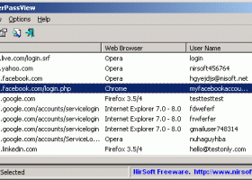 WebBrowserPassView screenshot