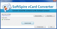 VCF to Outlook screenshot