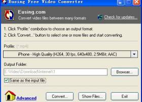 Eusing Free Video Converter screenshot