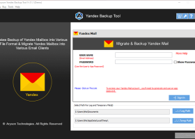 Aryson Yandex Backup Tool screenshot