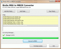 Birdie MSG to MBOX Converter screenshot