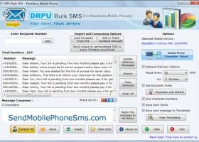 Blackberry Mobile Phone SMS Software screenshot