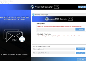 Aryson MSG to EML Converter screenshot