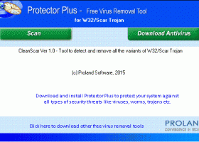 W32/Scar Free Virus Removal Tool screenshot