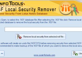 Sysinfo NSF Local Security Remover screenshot