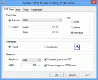 Modern PDF Printer screenshot