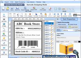 Printing Library Book Barcode Label screenshot