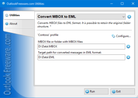 Convert MBOX to EML for Outlook screenshot