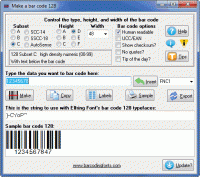 Bar Code 128 screenshot