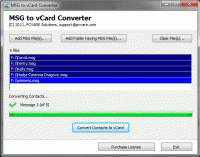 Convert Contact MSG to VCF screenshot