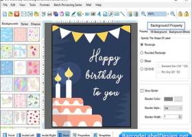 Printing Birthday Cards Tool screenshot