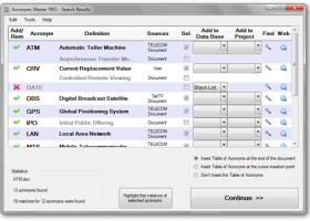 Acronyms Master screenshot