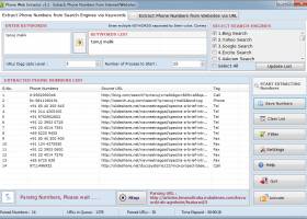 Phone Number Web Extractor screenshot