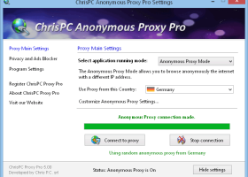 ChrisPC Free Anonymous Proxy screenshot