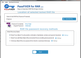 PassFixer RAR Password Recovery Software screenshot