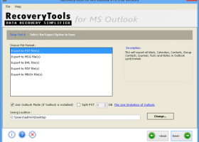 RecoveryTools Outlook PST Email Recovery screenshot