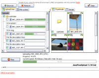 Java file uploader applet screenshot