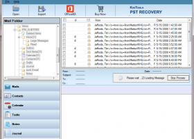 KDETools PST recovery screenshot