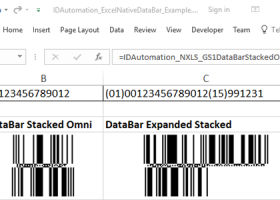 Excel GS1 DataBar Barcode Generator screenshot