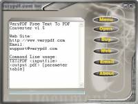 VeryPDF Free Text to PDF Converter screenshot