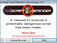 AnalogX Script Defender screenshot