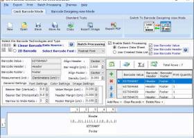 Postal Barcode Label Printing Program screenshot