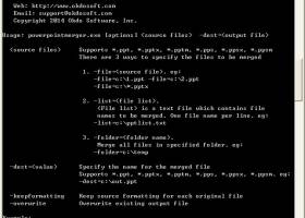 Okdo PowerPoint Merger Command Line screenshot