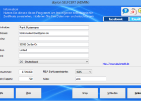 abylon SELFCERT screenshot